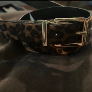 Belt leopard print size L reversible